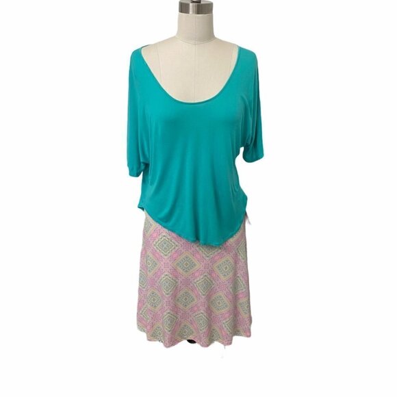 LulaRoe Azure Pastel Aztec Fit & Flare Skirt NWT, Women’s Size Small - Picture 9 of 10